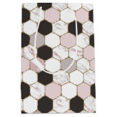 Modern Geometric Marble Hexagon Pattern Medium Cadeauzakje (Voorkant)