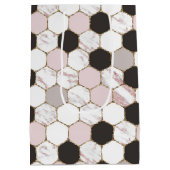 Modern Geometric Marble Hexagon Pattern Medium Cadeauzakje (Achterkant)