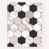 Modern Geometric Marble Hexagon Pattern Notitieboek (Voorkant)