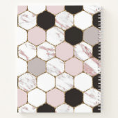 Modern Geometric Marble Hexagon Pattern Notitieboek (Achterkant)