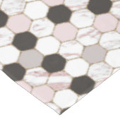 Modern Geometric Marble Hexagon Pattern Tafelkleed (Gekanteld)