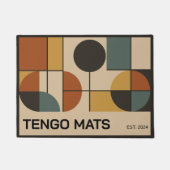 Modern geometric mid-century customizable design deurmat (Voorkant)