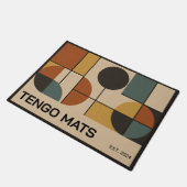 Modern geometric mid-century customizable design deurmat (Schuin)