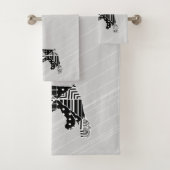 Modern Geometric Miniature Schnauzer Bad Handdoek (Insitu)