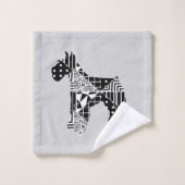 Modern Geometric Miniature Schnauzer Bad Handdoek (Wasdoekje)