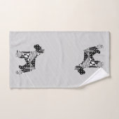 Modern Geometric Miniature Schnauzer Bad Handdoek (Handdoek)