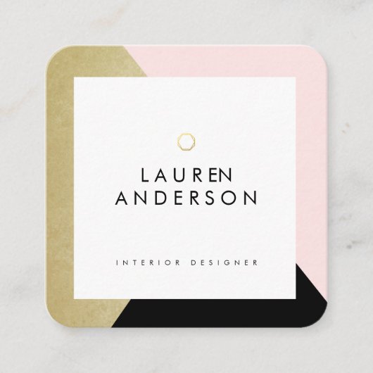 Modern Geometric Minimalist Designer Visitekaartje (Voorkant)