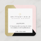 Modern Geometric Minimalist Designer Visitekaartje (Achterkant)