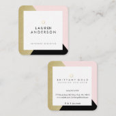 Modern Geometric Minimalist Designer Visitekaartje (Voorkant / Achterkant)