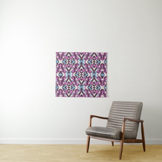 Modern Geometric Mosaic – Abstract Color Pattern Wandkleed (In Situ (horizontaal))