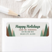 Modern Geometric Mountains Holiday Adres Etiket (Insitu)