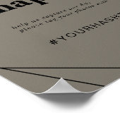 Modern Geometric Oh Snap Wedding Hashtag Sign Poster (Hoek)