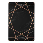 Modern Geometric op Black Marble Kijk Mini Klembord (Achterkant)