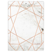 Modern Geometric op White Marble Klembord (Achterkant)