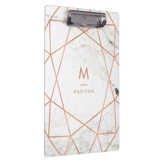 Modern Geometric op White Marble Klembord (Rechts)