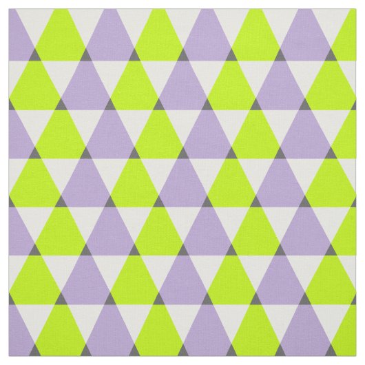 Modern Geometric Paars Green Triangles Pattern Stof (Swatch)