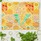 Modern Geometric Pastel Vintage Kitchen Towel Theedoek (Gevouwen)