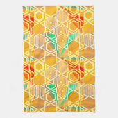 Modern Geometric Pastel Vintage Kitchen Towel Theedoek (Verticaal)