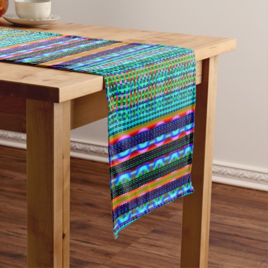 Modern Geometric Pastel Vintage  Korte Tafelloper (Voorbeeld)