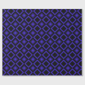 Modern Geometric Pattern Blue and Black Birthday Cadeaupapier (Vlak)