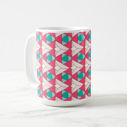 Modern Geometric Pattern Coffee Mug Koffiemok (Voorkant links)
