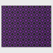Modern Geometric Pattern Purple and Black Birthday Cadeaupapier (Vlak)