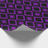 Modern Geometric Pattern Purple and Black Birthday Cadeaupapier (Hoek)