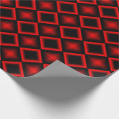 Modern Geometric Pattern Red and Black Birthday Cadeaupapier (Hoek)