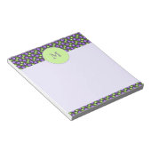 Modern Geometric Pattern, Shades of Green & Paars Notitieblok (Schuin)