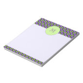 Modern Geometric Pattern, Shades of Green & Paars Notitieblok (Linkerzijde)