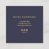 Modern Geometric Pattern Square Visitekaartje (Achterkant)