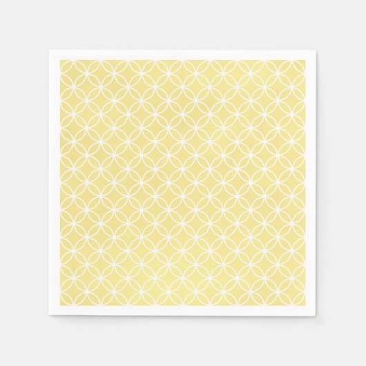 Modern Geometric Pattern Sunny Pastel Yellow Servet (Voorkant)