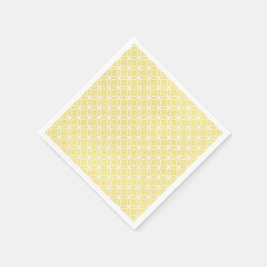 Modern Geometric Pattern Sunny Pastel Yellow Servet (Hoek)