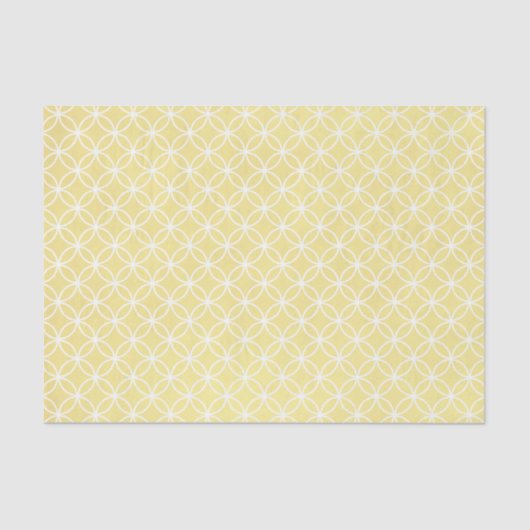 Modern Geometric Pattern Sunny Pastel Yellow Tissuepapier (Voorkant)