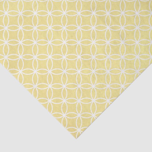 Modern Geometric Pattern Sunny Pastel Yellow Tissuepapier (Detail)