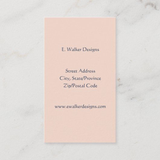 Modern Geometric Personalized Blue en Brown Visitekaartje (Achterkant)