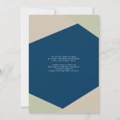 Modern Geometric Photo Blue Green Beige Afstuderen Aankondiging (Achterkant)