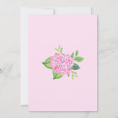 Modern Geometric Pink Hydrangea Wedding Kaart (Achterkant)