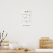 Modern Geometric Price List Poster (Keuken)