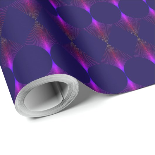Modern Geometric Purple Gift Wrap with Luminescent Cadeaupapier (Rol Hoek)
