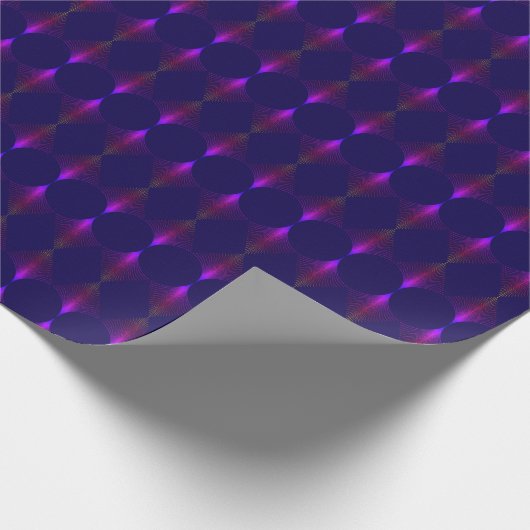 Modern Geometric Purple Gift Wrap with Luminescent Cadeaupapier (Hoek)