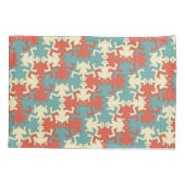 Modern Geometric Retro Strong Mannen Patroon Kussensloop (Achterkant)