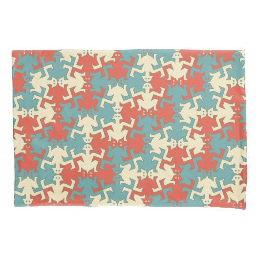 Modern Geometric Retro Strong Mannen Patroon Kussensloop (Voorkant)
