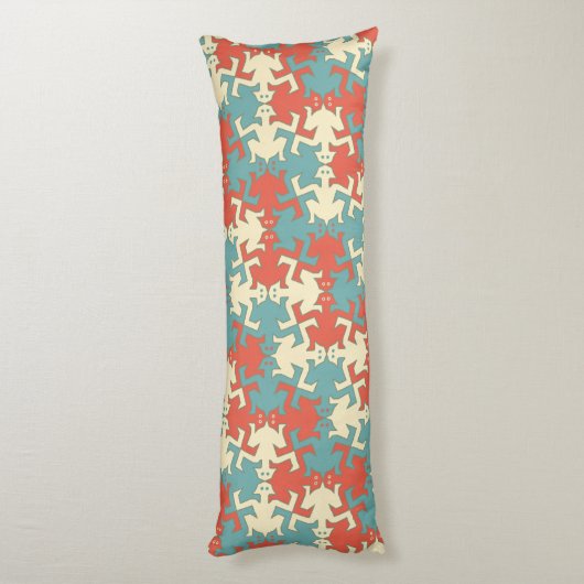 Modern Geometric Retro Strong Mannen Patroon Lichaamskussen (Achterkant (Verticaal))