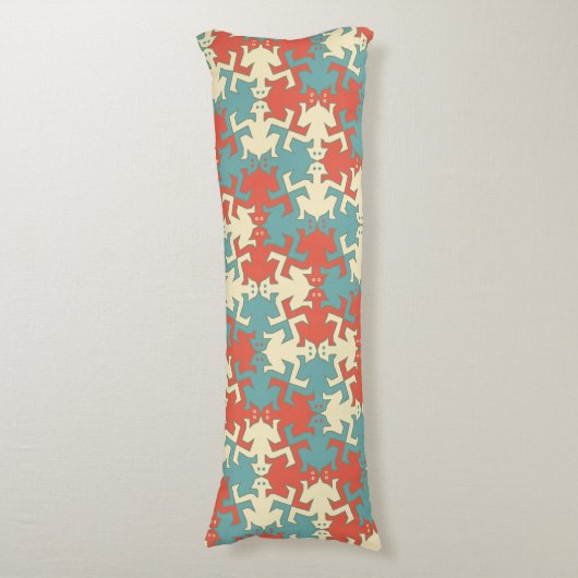 Modern Geometric Retro Strong Mannen Patroon Lichaamskussen (Voorkant Verticaal)