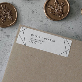 Modern Geometric Return Address Label