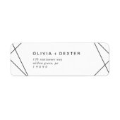 Modern Geometric Return Address Label (Voorkant)