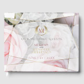 Modern Geometric Roses Wedding Guest Book Gastenboek (Voorkant)