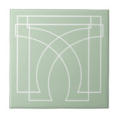Modern Geometric Sage Green Tegeltje (Voorkant)