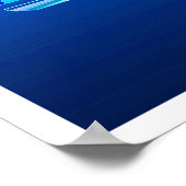 Modern Geometric Sailboat / Yacht, Cobalt Blue Poster (Hoek)